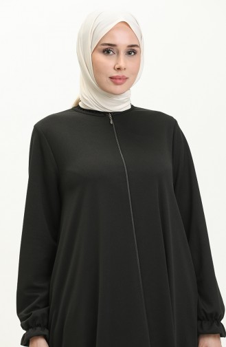 Mevlana Abaya mit Tasche 0694-09 Schwarz 0694-09