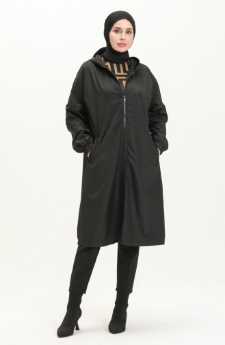 Hooded Zippered Cape 0211-01 Black 0211-01