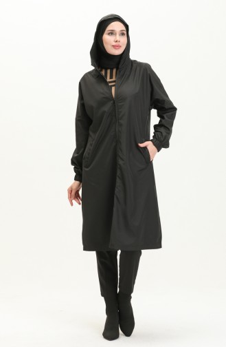 Hooded Zippered Cape 0211-01 Black 0211-01