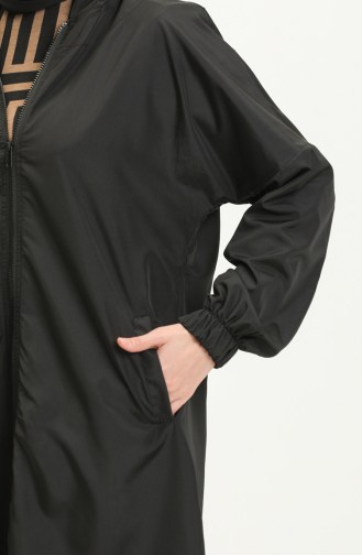 Hooded Zippered Cape 0211-01 Black 0211-01