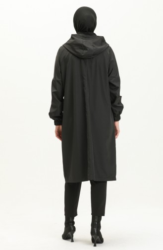 Hooded Zippered Cape 0211-01 Black 0211-01