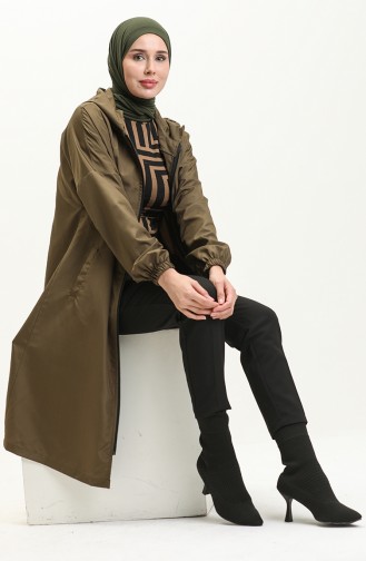 Kapuzenmütze mit Reißverschluss 0211-10 Khaki 0211-10