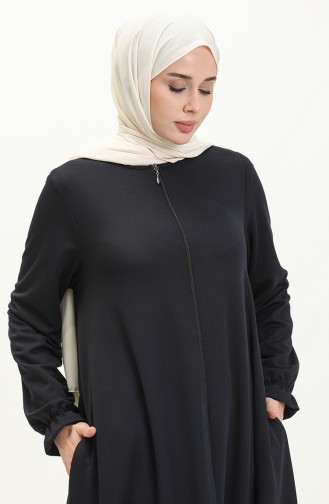 Mevlana Abaya mit Tasche 0694-05 Dunkelblau 0694-05