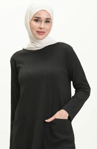Crepe Fabric Two Piece Suit 23233-02 Black 23233-02