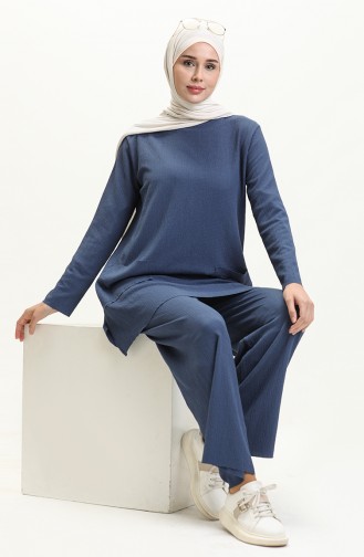 Ensemble Tunique Pantalon 23233-03 İndigo 23233-03