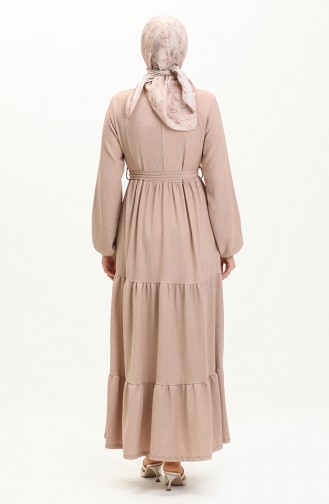 فستان بني مائل للرمادي 11m08-05