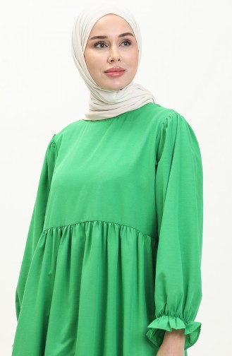 Gerafftes Kleid 24Y8881-02 Grün 24Y8881-02