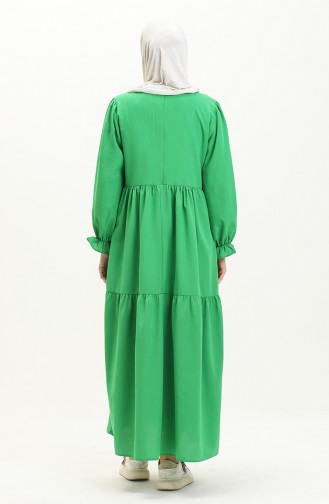 Gerafftes Kleid 24Y8881-02 Grün 24Y8881-02