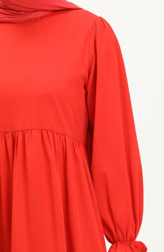 Gerafftes Kleid 24Y8881-04 Rot 24Y8881-04
