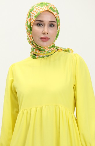 Gerafftes Kleid 24Y8881-05 Gelb 24Y8881-05