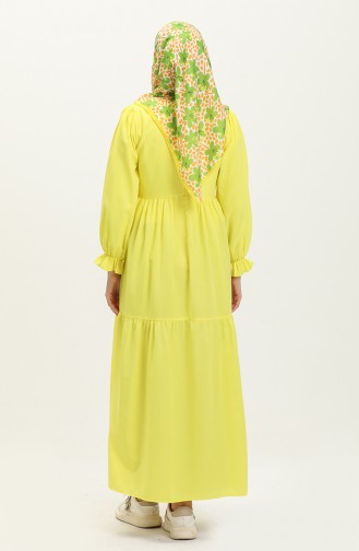 Gerafftes Kleid 24Y8881-05 Gelb 24Y8881-05