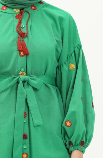 Lange Tunika mit Stickerei 24Y8898-03 Grün 24Y8898-03