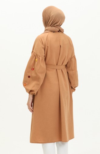 Lange Tunika mit Stickerei 24Y8898-04 Senf 24Y8898-04