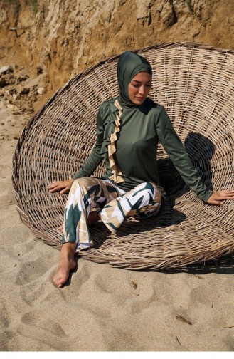 Khaki Swimsuit Hijab 1930