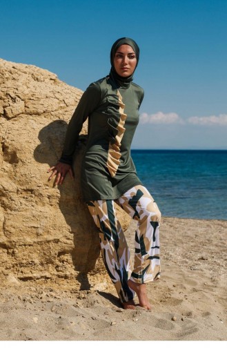 Khaki Swimsuit Hijab 1930