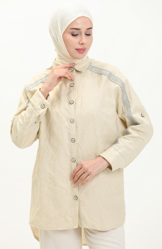 Light Green Overhemdblouse 4036-03