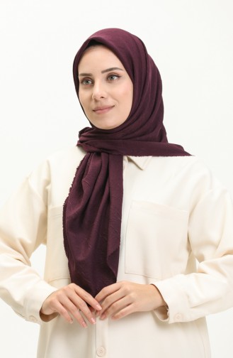 Kraşlı Eşarp 13228-06 Mürdüm
