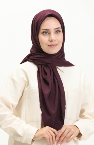 Kraşlı Eşarp 13228-06 Mürdüm