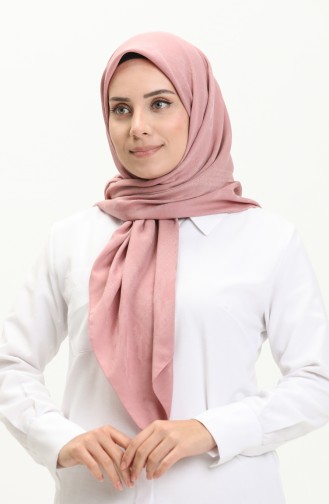 Écharpe en Jacquard à Motifs 81009-09 Rose Pâle 81009-09