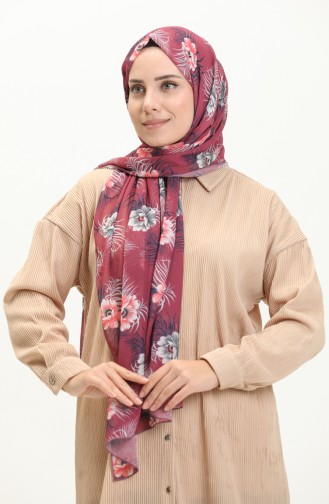 Châle en Mousseline de Soie Aymina 8012-11 Rose Pâle Foncé 8012-11