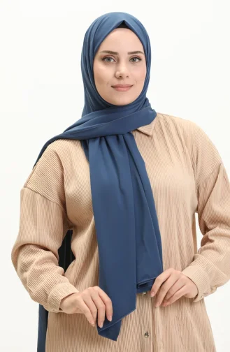 شال حرير قطن آيمينا 8612-09 انديجو  8612-09