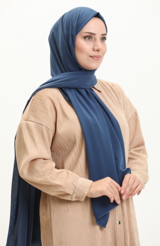 Aymina Silk Cotton Shawl 8612-09 Indigo 8612-09