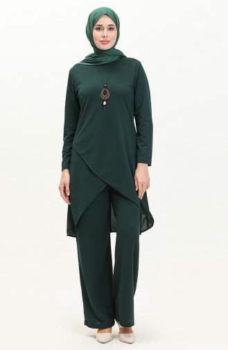 Ensemble Tunique Pantalon 0704-01 Vert emeraude 0704-01