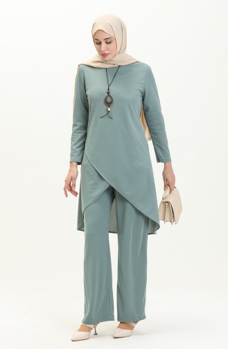 Necklace Two Piece Suit 0704-04 Green 0704-04