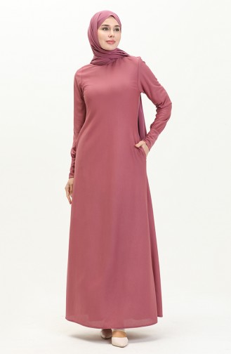 Robe avec Poche 0665-02 Rose Pâle 0665-02