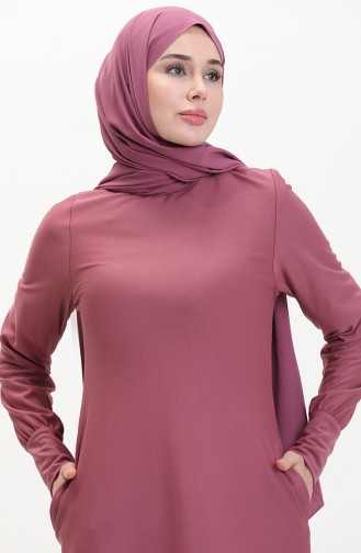 Robe avec Poche 0665-02 Rose Pâle 0665-02