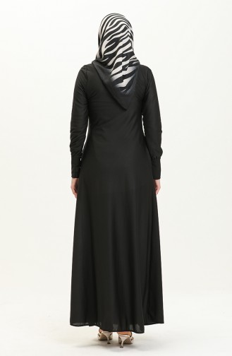 Black İslamitische Jurk 0665-03