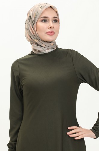 Khaki İslamitische Jurk 0665-04