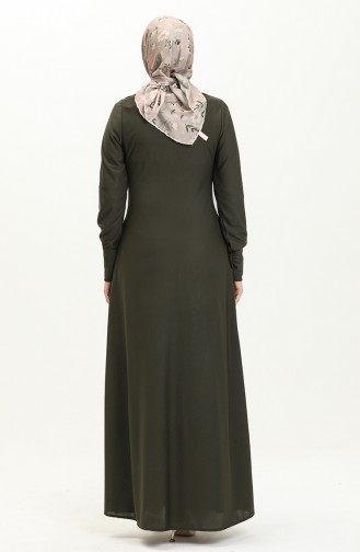 Khaki İslamitische Jurk 0665-04