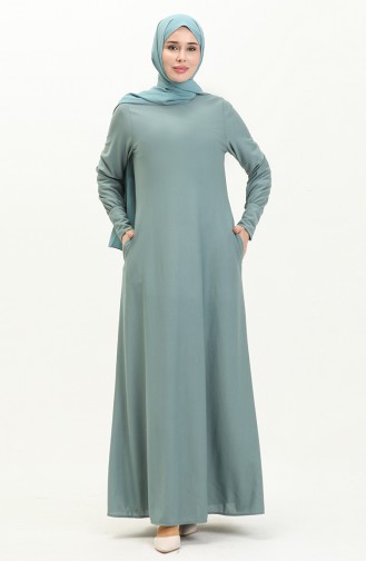 Robe avec Poche 0665-08 Vert Noisette 0665-08