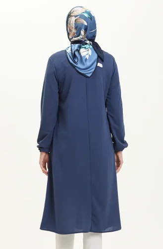 Lange Tunika mit Halskette 2727-07 Indigo 2727-07