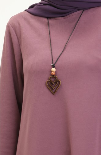 Necklace Long Tunic 2727-09 Lilac 2727-09