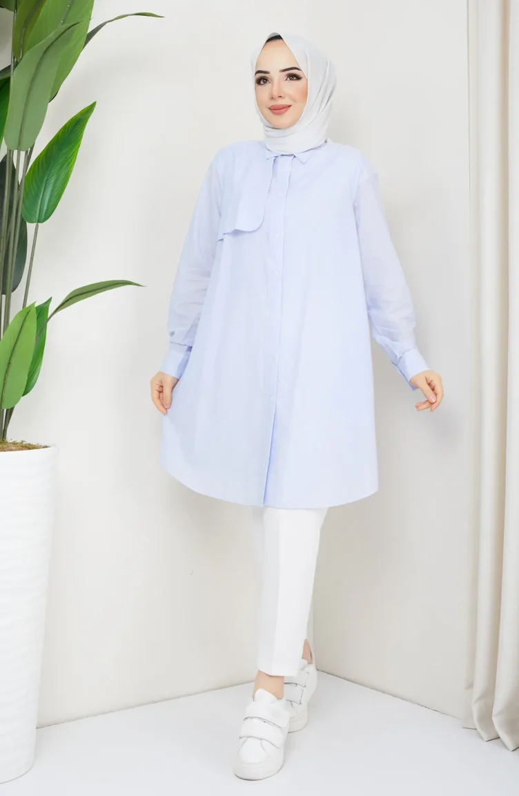 Blue Overhemdblouse 03-01