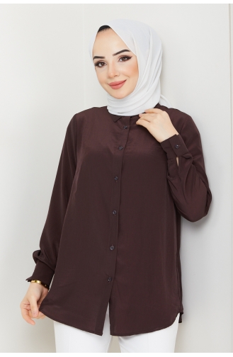 Claret red Overhemdblouse 04-01