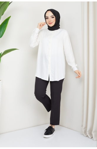 White Overhemdblouse 01-01