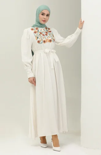White İslamitische Jurk 5513