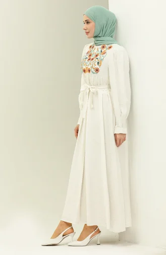 White İslamitische Jurk 5513