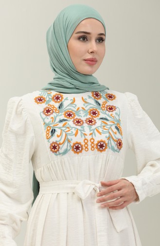 Weiß Hijab Kleider 5513