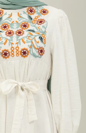 White İslamitische Jurk 5513