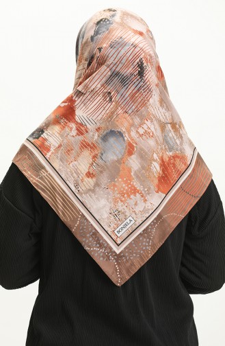 Soft Cotton Scarf 13230-01 Mink Orange 13230-01