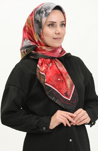 Soft Cotton Scarf 13230-05 Black Fuchsia 13230-05