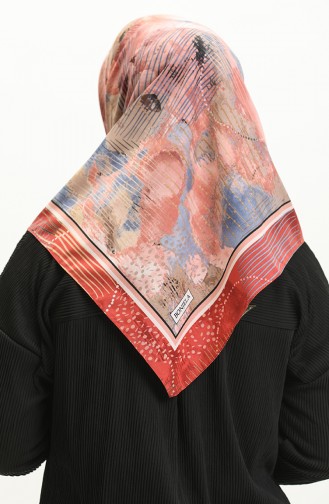 Soft Cotton Scarf 13230-07 Brick Red Salmon 13230-07