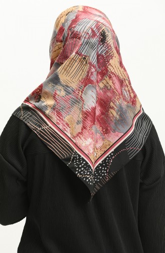 Soft Cotton Scarf 13230-10 Black Dusty Rose 13230-10