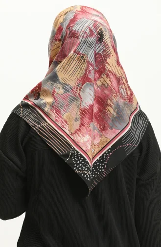 Weicher Baumwollschal 13230-10 Schwarz Rose 13230-10