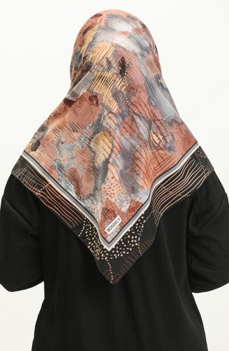 Soft Cotton Scarf 13230-11 Black Gray 13230-11