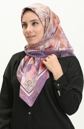 Soft Cotton Eşarp 13230-13 Lila Gül Kurusu